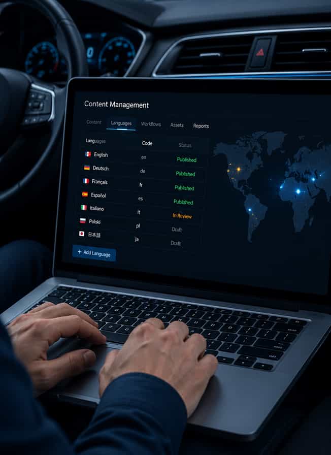 Multilingual content management for automotive industry